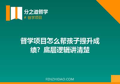 督学项目怎么帮孩子提升成绩?底层逻辑讲清楚