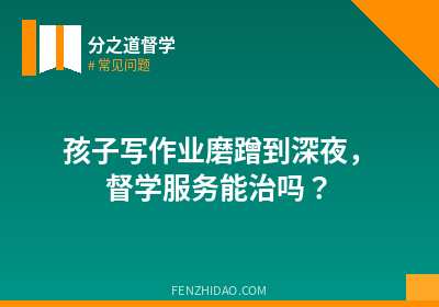 孩子写作业磨蹭到深夜,督学服务能治吗?