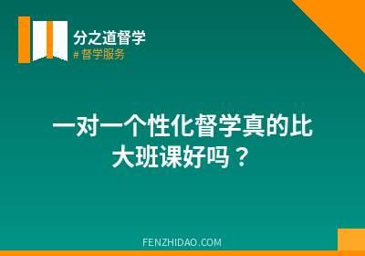一对一个性化督学真的比大班课好吗？