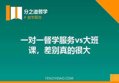 一对一督学服务vs大班课，差别真的很大