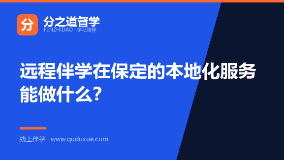 远程伴学在保定的本地化服务能做什么？