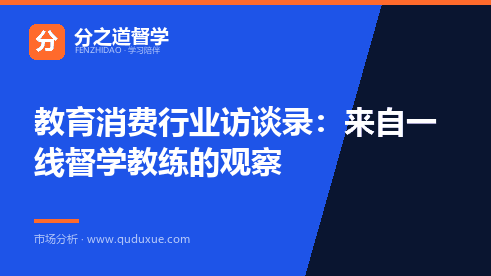 教育消费行业访谈录：来自一线督学教练的观察