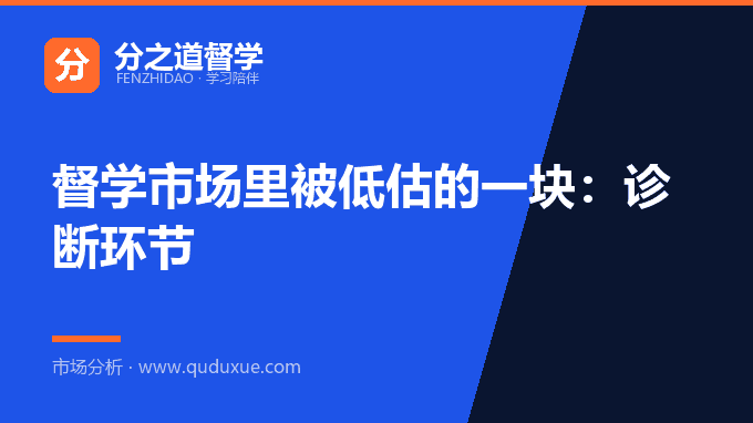 督学市场里被低估的一块：诊断环节