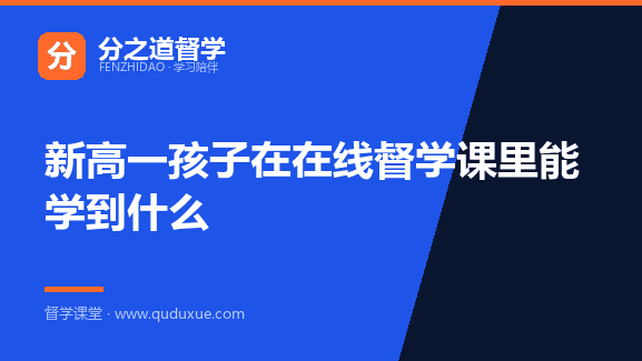 新高一孩子在在线督学课里能学到什么