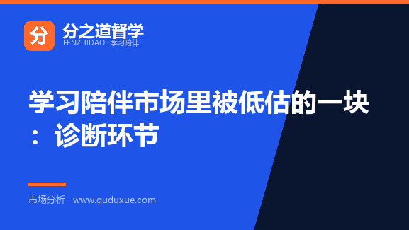 学习陪伴市场里被低估的一块：诊断环节