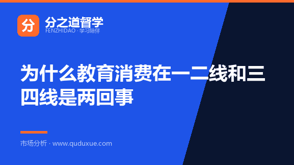 为什么教育消费在一二线和三四线是两回事